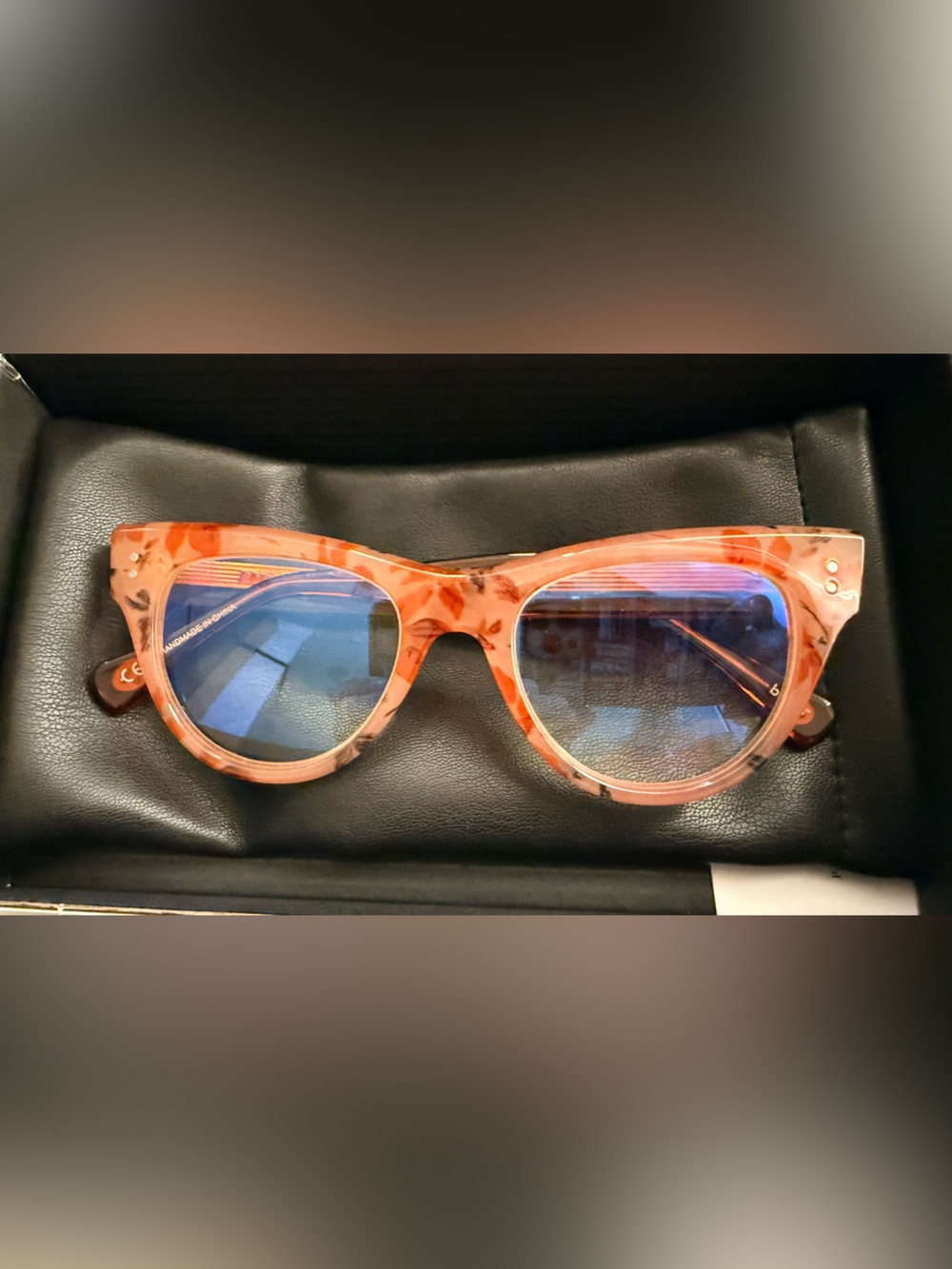 Zigi + Marais The Art Edit - Frida Pink Floral Blue Light Readers Glasses +1.50